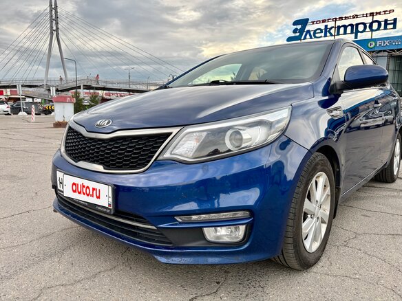 2016 Kia Rio III Рестайлинг, синий, 1100000 рублей - вид 1