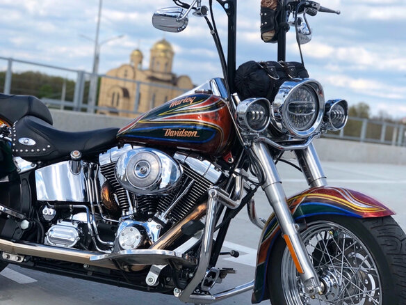 2004 Harley-Davidson Softail Custom, красный, 1188668 рублей - вид 15