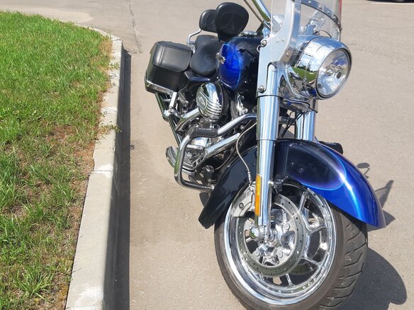 2008 Harley-Davidson Road King, синий, 809000 рублей - вид 6