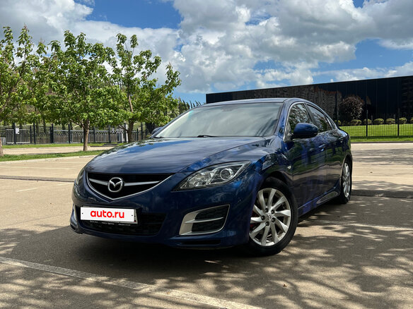 2011 Mazda 6 II (GH) Рестайлинг, синий, 850000 рублей - вид 2