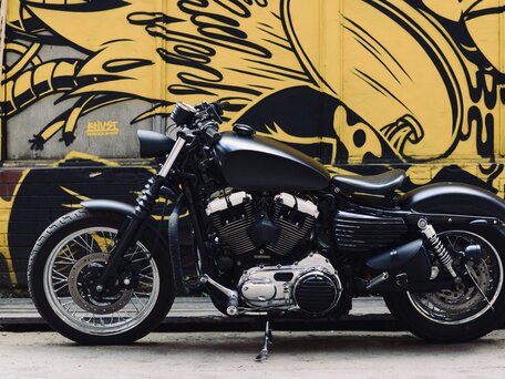 2009 Harley-Davidson Sportster 1200, чёрный, 584318 рублей, вид 2