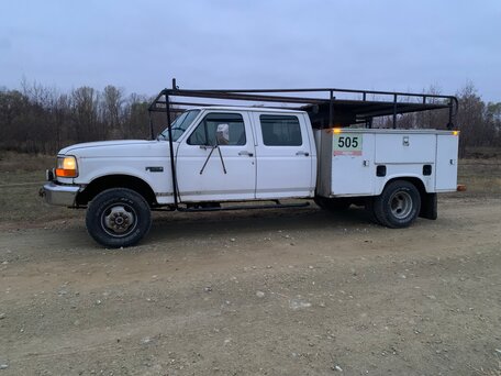 1992 Ford F-350, белый, 1600000 рублей, вид 1