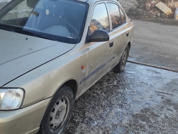 2005 Hyundai Accent ТагАЗ II, бежевый, 350000 рублей - вид 7
