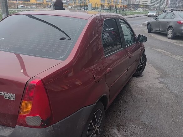 2008 Renault Logan I, красный, 270000 рублей - вид 4