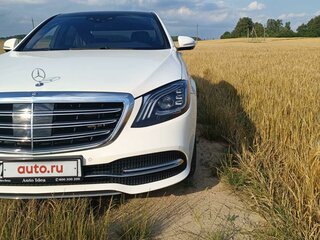 2019 Mercedes-Benz S-Класс 450 Long VI (W222, C217) Рестайлинг, белый, 3950000 рублей, вид 4