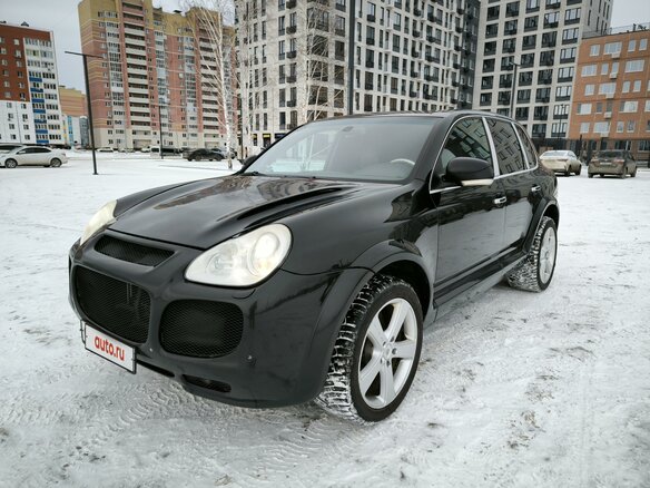 2003 Porsche Cayenne Turbo I (955), чёрный, 1500000 рублей - вид 6