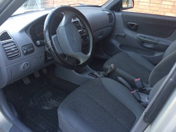 2008 Hyundai Accent ТагАЗ II, бежевый, 580000 рублей - вид 3
