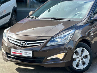 2015 Hyundai Solaris I Рестайлинг, коричневый, 949000 рублей, вид 4