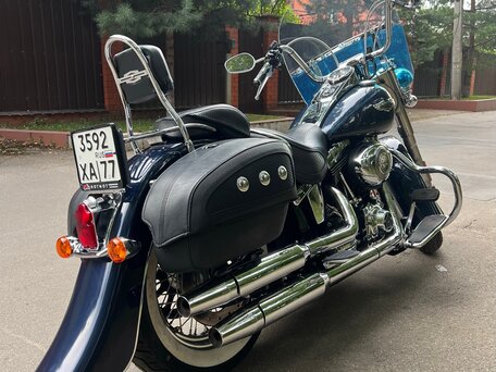 2008 Harley-Davidson Softail Deluxe, синий, 799000 рублей, вид 4