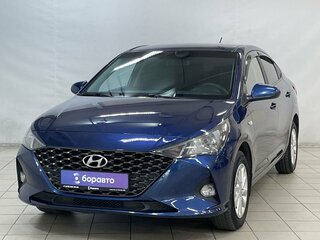 2021 Hyundai Solaris II Рестайлинг, синий, 1580000 рублей, вид 2