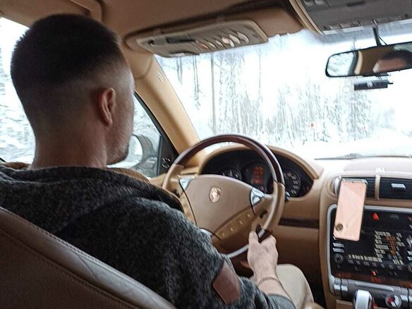 2009 Porsche Cayenne Diesel I Рестайлинг (957), коричневый, 1720000 рублей - вид 7