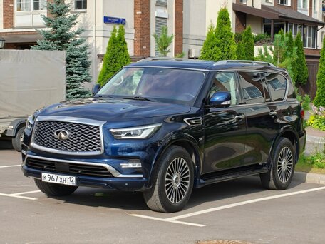 2019 Infiniti QX80 I Рестайлинг 2, синий, 4100000 рублей, вид 1