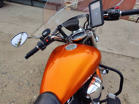 2008 Yamaha XVS1300, оранжевый, 570000 рублей - вид 7