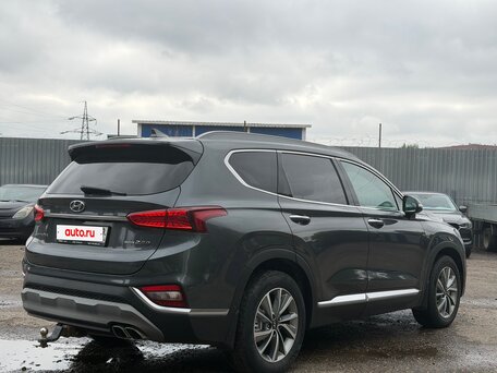2019 Hyundai Santa Fe IV, серый, вид 4