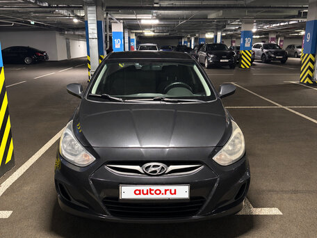 2012 Hyundai Solaris I, чёрный, 649000 рублей, вид 3