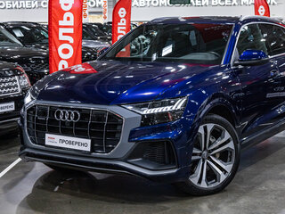 2018 Audi Q8 55 TFSI I (4M), синий, 4995000 рублей, вид 2