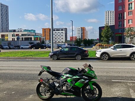 2015 Kawasaki ZX-6R Ninja, зелёный, 886000 рублей, вид 1