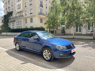 2017 Volkswagen Jetta VI Рестайлинг, синий, 1480000 рублей, вид 4