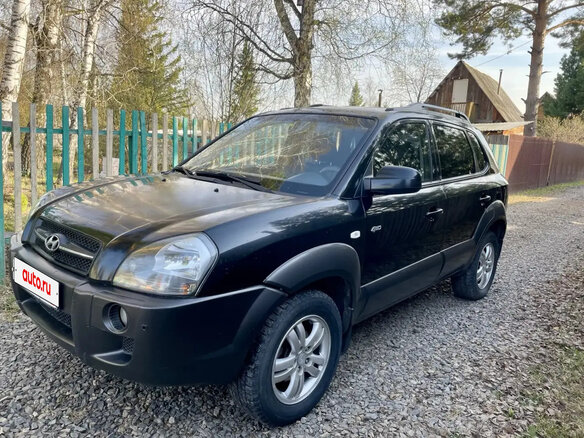 2007 Hyundai Tucson I, чёрный