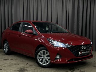 2021 Hyundai Solaris II Рестайлинг, красный, 1319777 рублей, вид 3