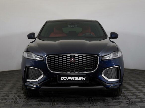 2021 Jaguar F-Pace I Рестайлинг, синий - вид 2