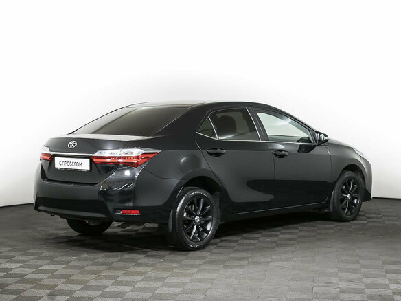 2016 Toyota Corolla XI (E160, E170, E180) Рестайлинг 1, чёрный - вид 4