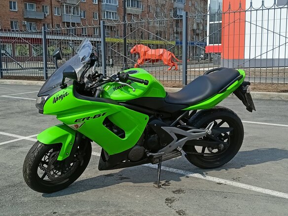 2010 Kawasaki ER-6F (Ninja 650R), зелёный, 320000 рублей - вид 10