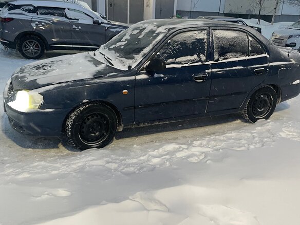 2006 Hyundai Accent ТагАЗ II, синий, 275000 рублей - вид 4