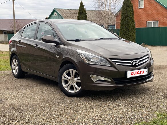 2014 Hyundai Solaris I Рестайлинг, коричневый, 1150000 рублей - вид 2
