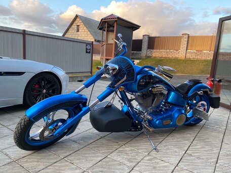 2015 Harley-Davidson Softail Custom, синий, 2300000 рублей, вид 3