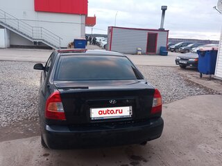 2007 Hyundai Accent ТагАЗ II, чёрный, 360000 рублей, вид 3