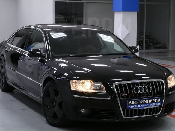 2007 Audi A8 Long II (D3) Рестайлинг 2, чёрный - вид 2