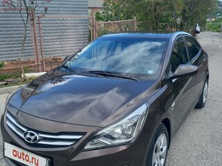 2015 Hyundai Solaris I Рестайлинг, коричневый, 1359000 рублей, вид 4