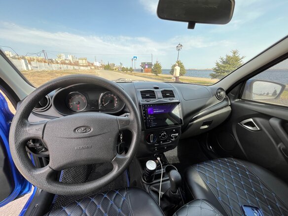 2022 Lada (ВАЗ) Granta I Рестайлинг, синий, 800000 рублей - вид 15