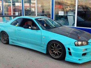 1998 Nissan Skyline X (R34), голубой, 3500000 рублей, вид 3