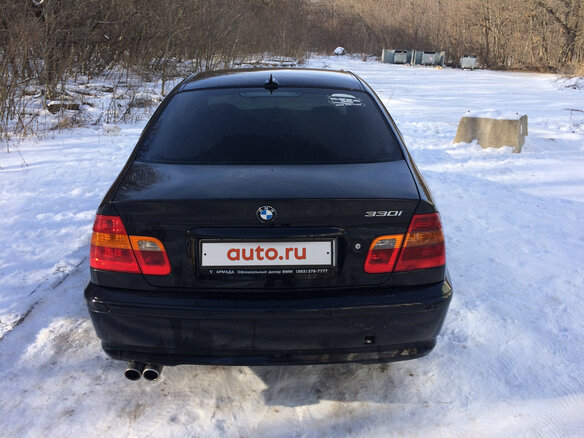 2002 BMW 3 серии 330i IV (E46) Рестайлинг, чёрный - вид 2