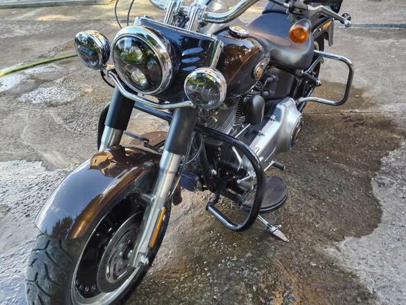 2013 Harley-Davidson Fat Boy, коричневый, 2000000 рублей - вид 9
