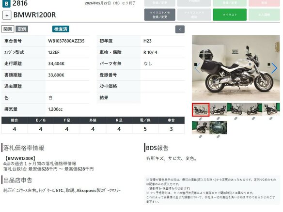 2010 BMW R 1200 R, белый, 585000 рублей - вид 10
