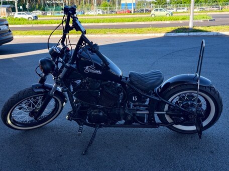 1996 Yamaha XVS400 Drag Star, чёрный, 500000 рублей, вид 4