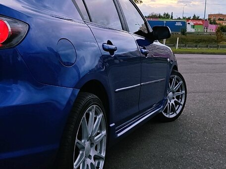 2007 Mazda 3 I (BK) Рестайлинг, синий, 648000 рублей, вид 4