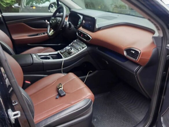 2021 Hyundai Santa Fe IV Рестайлинг, чёрный, 3200000 рублей - вид 12