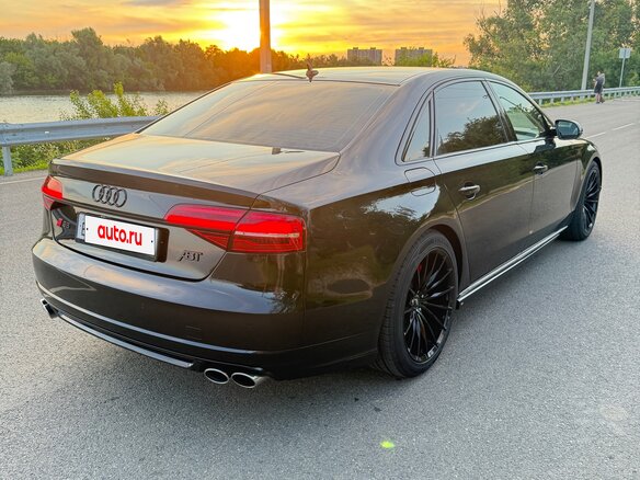 2015 Audi A8 Long III (D4) Рестайлинг, чёрный - вид 5