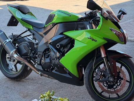 2008 Kawasaki ZX-10R Ninja, зелёный, 685000 рублей, вид 4