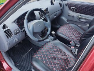 2006 Hyundai Accent ТагАЗ II, красный, 330000 рублей, вид 5
