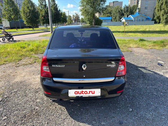 2012 Renault Logan I Рестайлинг, чёрный - вид 2