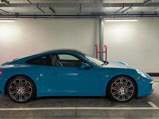 2017 Porsche 911 Carrera 4S VII (991) Рестайлинг, голубой, 9991911 рублей, вид 4