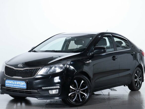 2016 Kia Rio III Рестайлинг, чёрный, 979000 рублей - вид 2