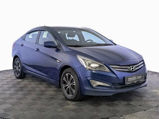 2016 Hyundai Solaris I Рестайлинг, синий, 930000 рублей, вид 3