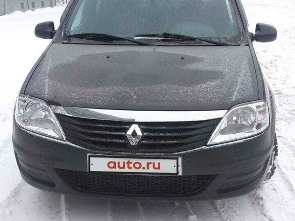 2013 Renault Logan I Рестайлинг, чёрный - вид 1