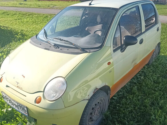 2006 Daewoo Matiz I Рестайлинг, жёлтый, 100000 рублей